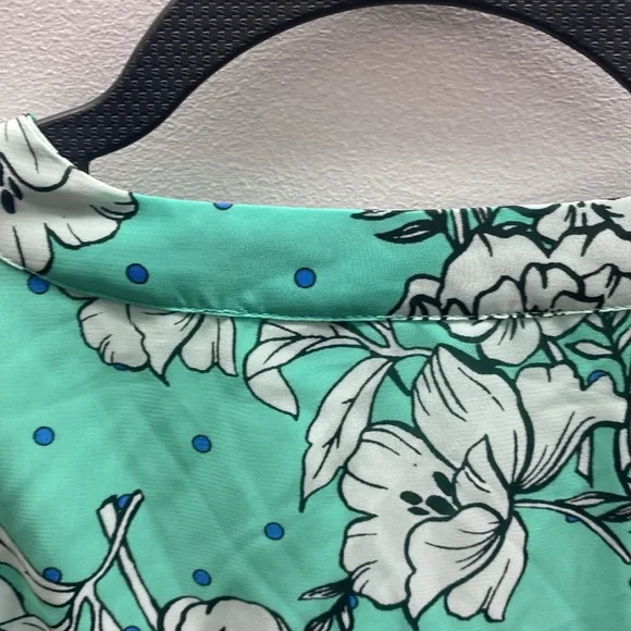 Mint green sleeves floral dress XS - Picture 9 of 9